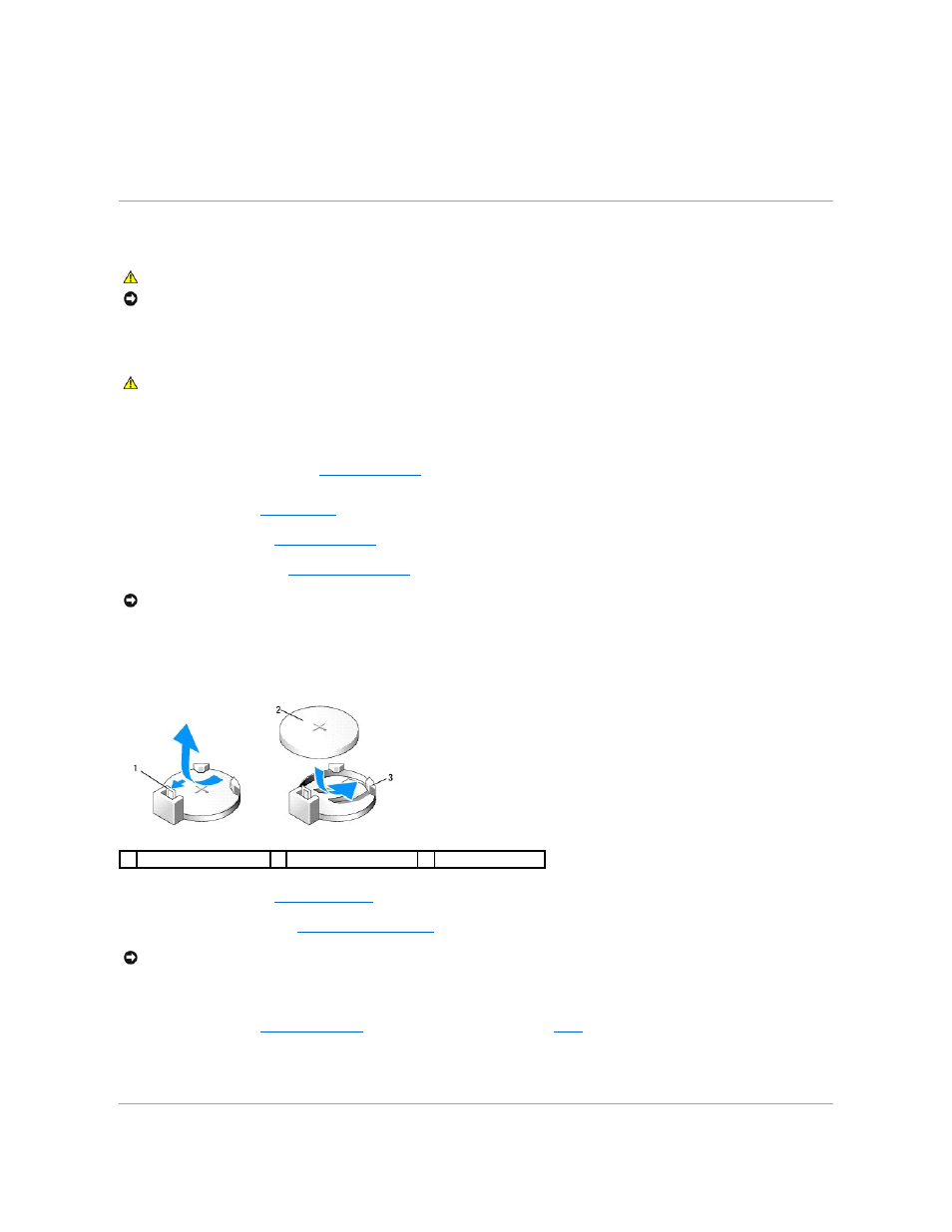 Battery, Replacing the battery | Dell XPS 210 User Manual | Page 31 / 52