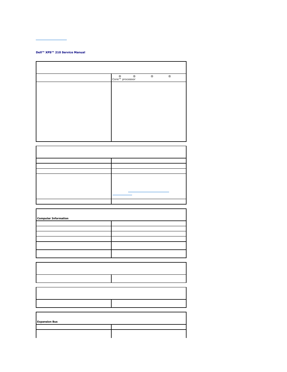 Specifications | Dell XPS 210 User Manual | Page 34 / 52