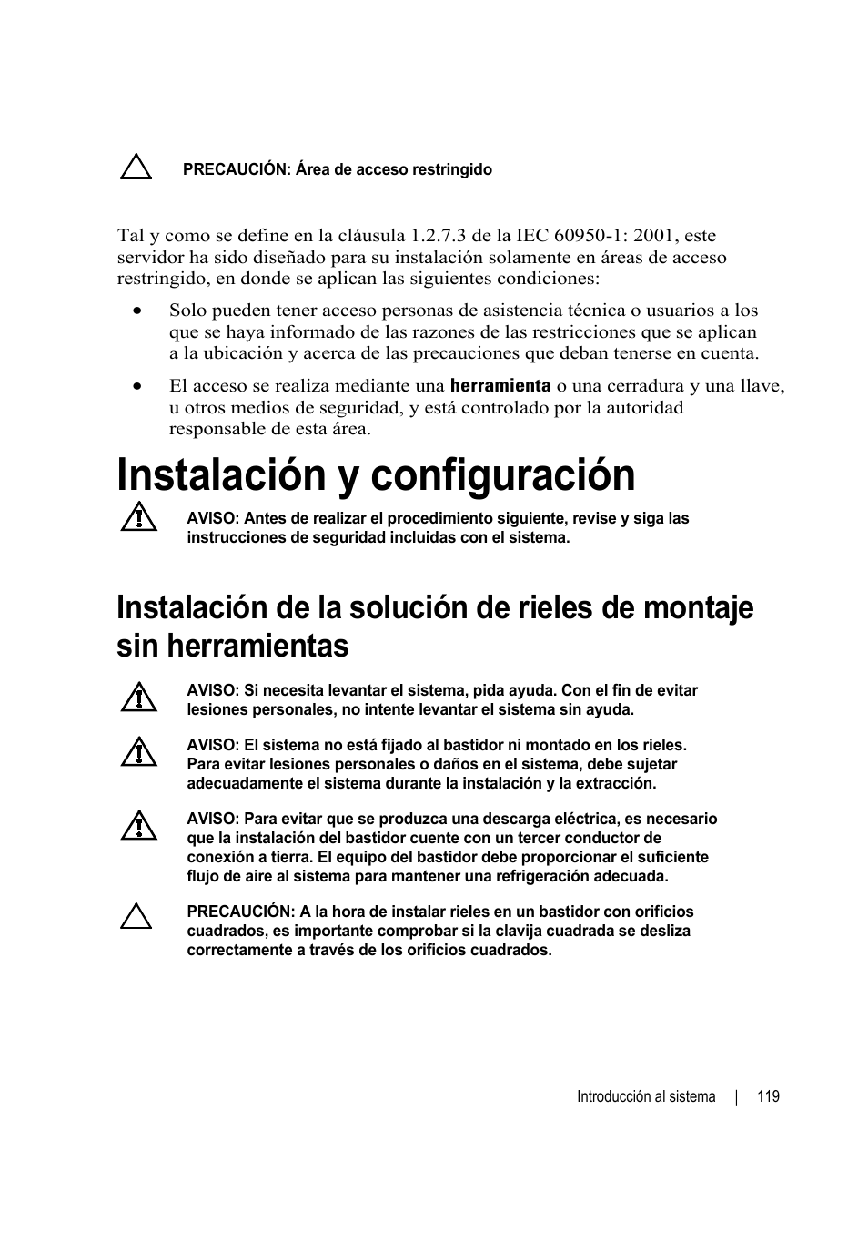 Instalación y configuración | Dell PowerEdge C6220 User Manual | Page 121 / 168