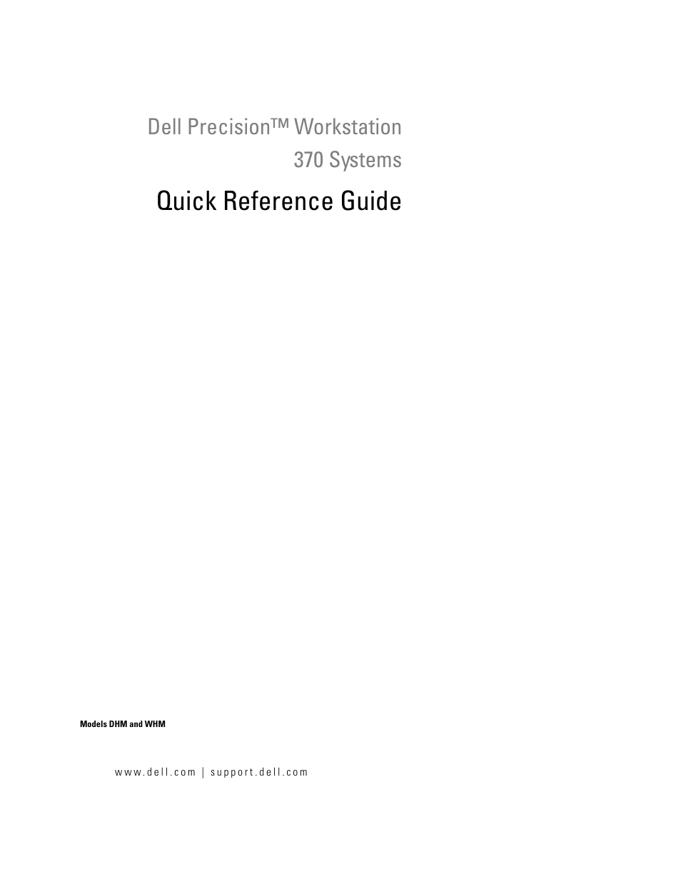 Dell Precision 370 User Manual | 326 pages