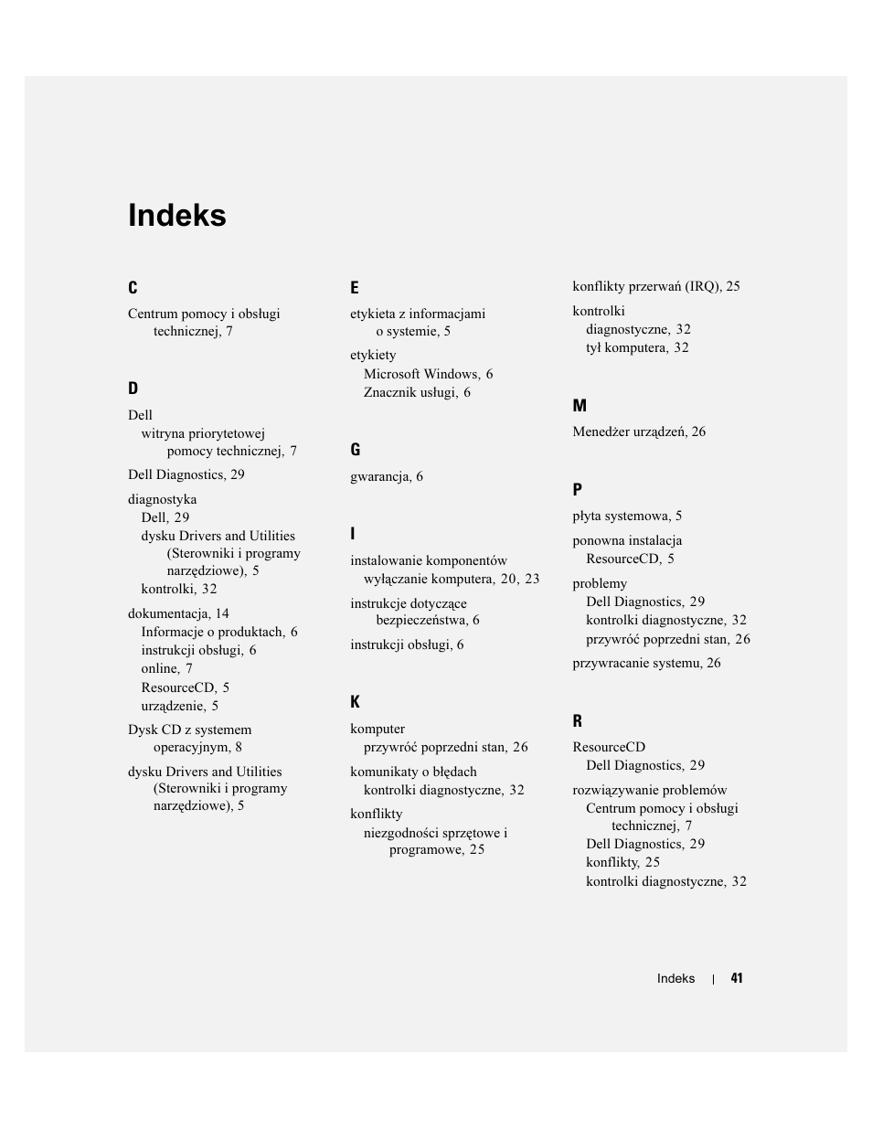 Indeks | Dell Precision 370 User Manual | Page 201 / 326