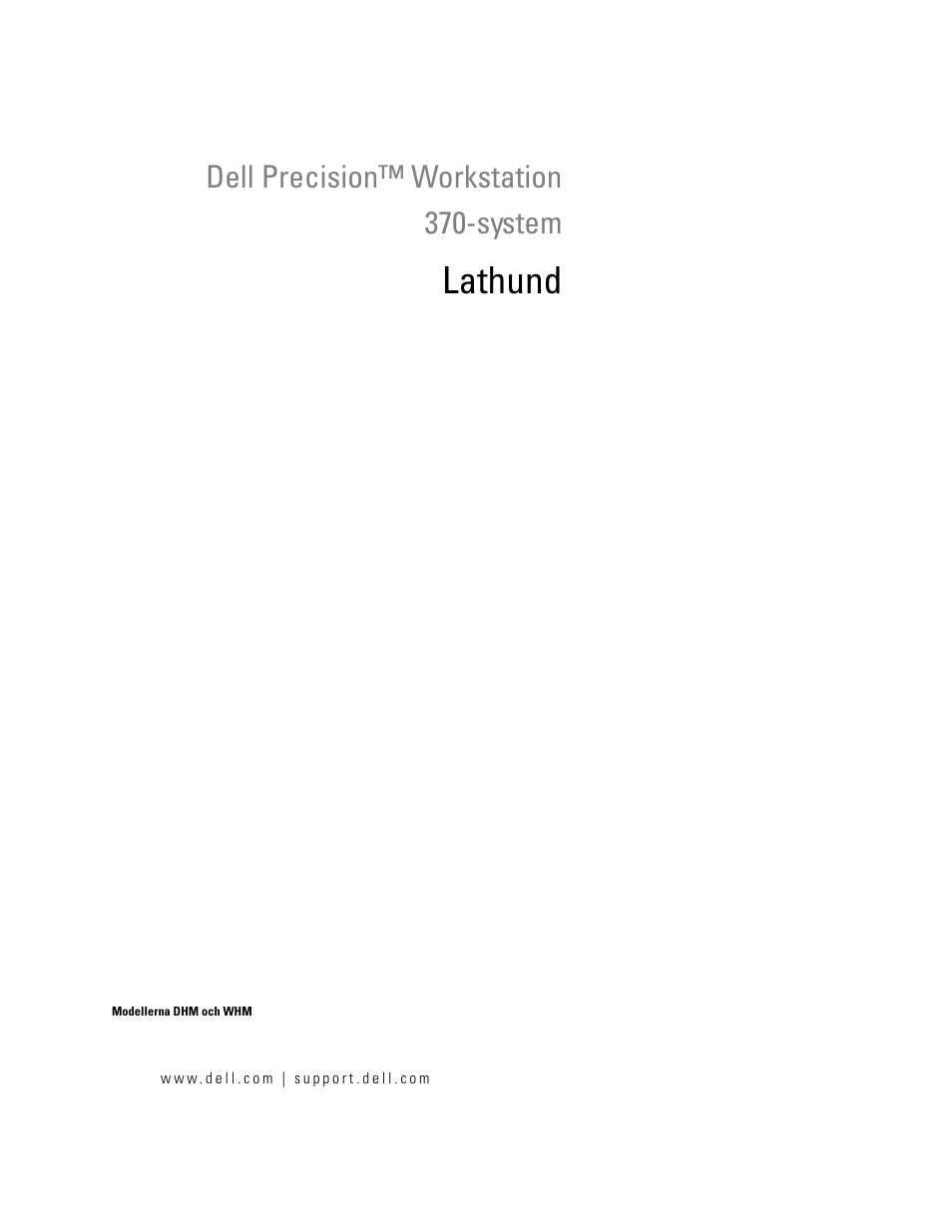 Lathund, Dell precision™ workstation 370-system | Dell Precision 370 User Manual | Page 245 / 326
