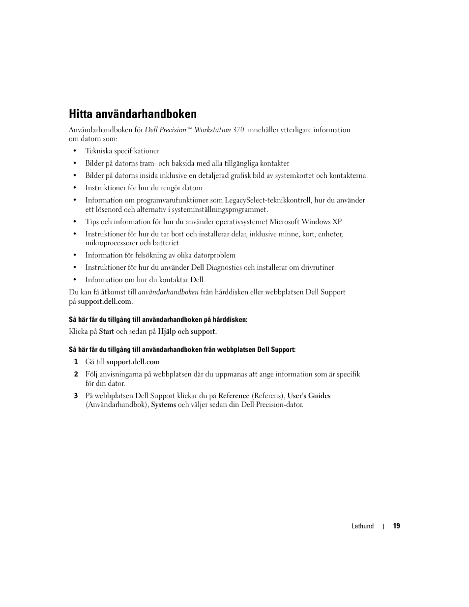Hitta användarhandboken | Dell Precision 370 User Manual | Page 263 / 326