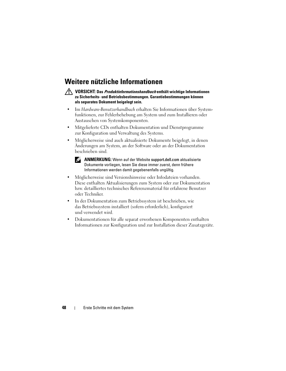 Weitere nützliche informationen | Dell PowerEdge T605 User Manual | Page 50 / 128