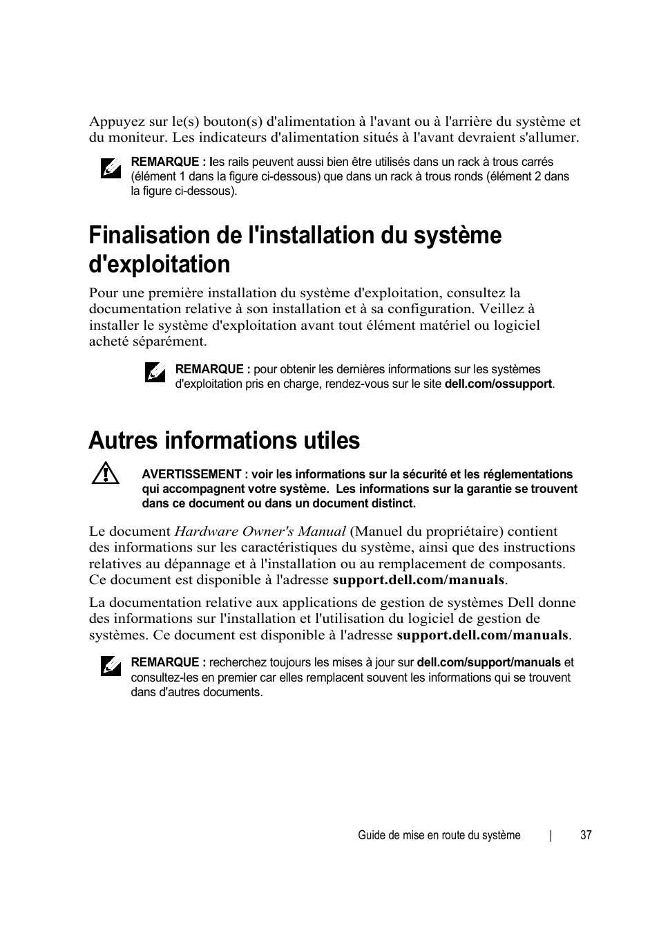 Autres informations utiles | Dell PowerEdge C6145 User Manual | Page 39 / 148