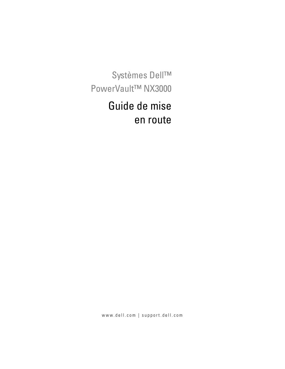 Guide de mise en route | Dell PowerVault NX3000 User Manual | Page 27 / 124