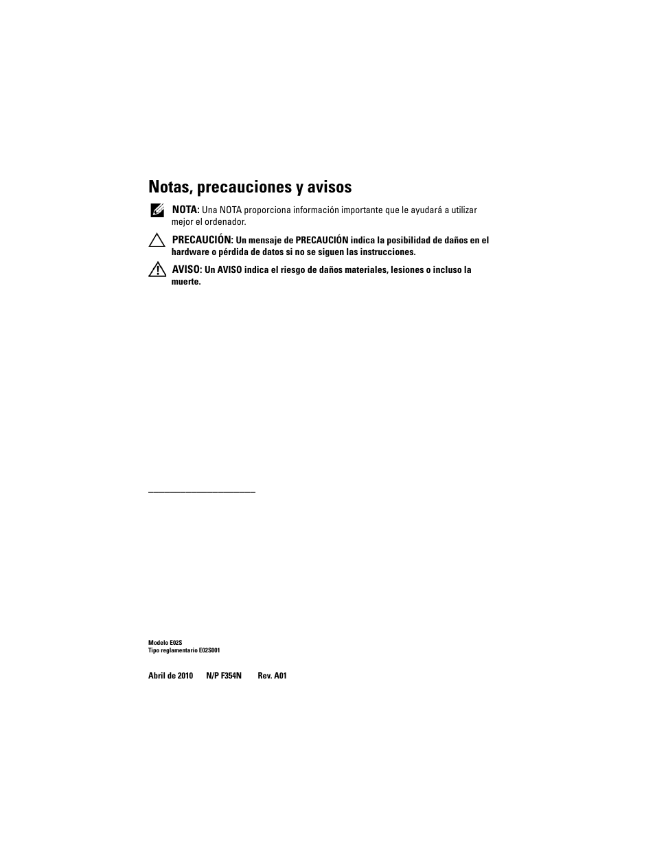 Notas, precauciones y avisos | Dell PowerVault NX3000 User Manual | Page 88 / 124