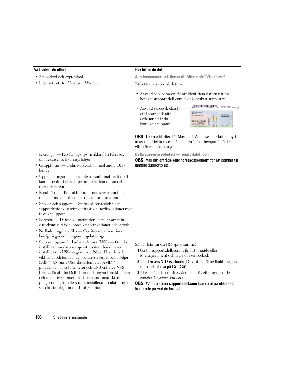 Dell Latitude D531 User Manual | Page 186 / 224