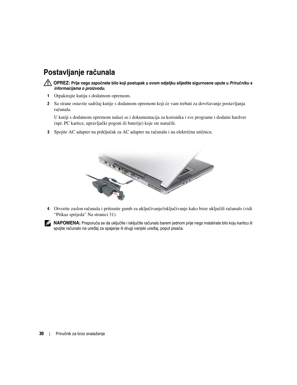 Pronalaženje informacija, Postavljanje ra, Č unala | Postavljanje ra č unala | Dell Latitude D531 User Manual | Page 30 / 224