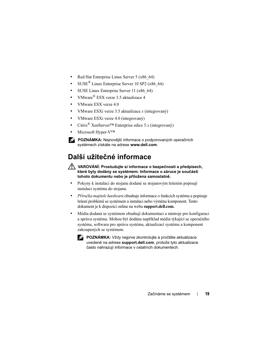 Další užitečné informace | Dell PowerEdge T710 User Manual | Page 21 / 122