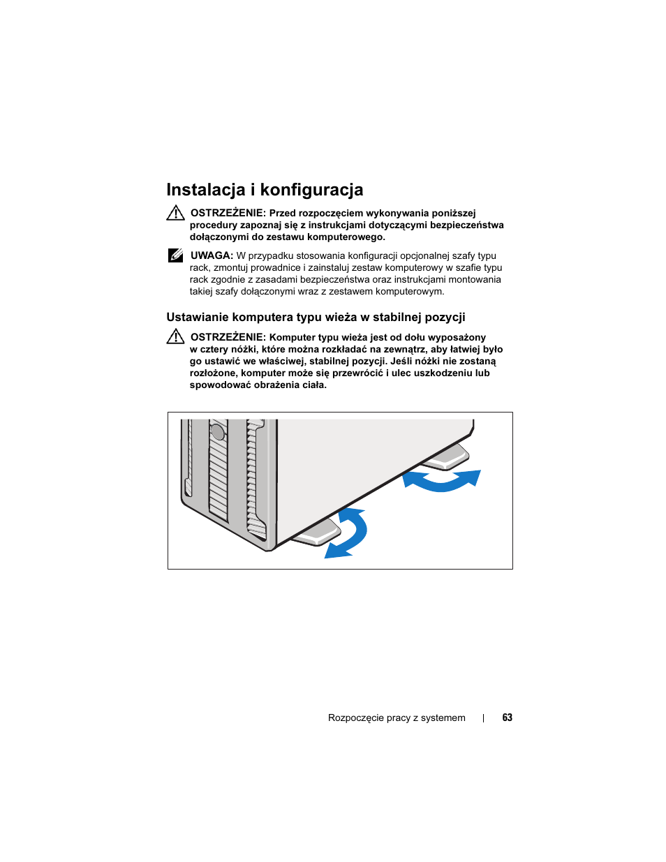 Instalacja i konfiguracja | Dell PowerEdge T710 User Manual | Page 65 / 122