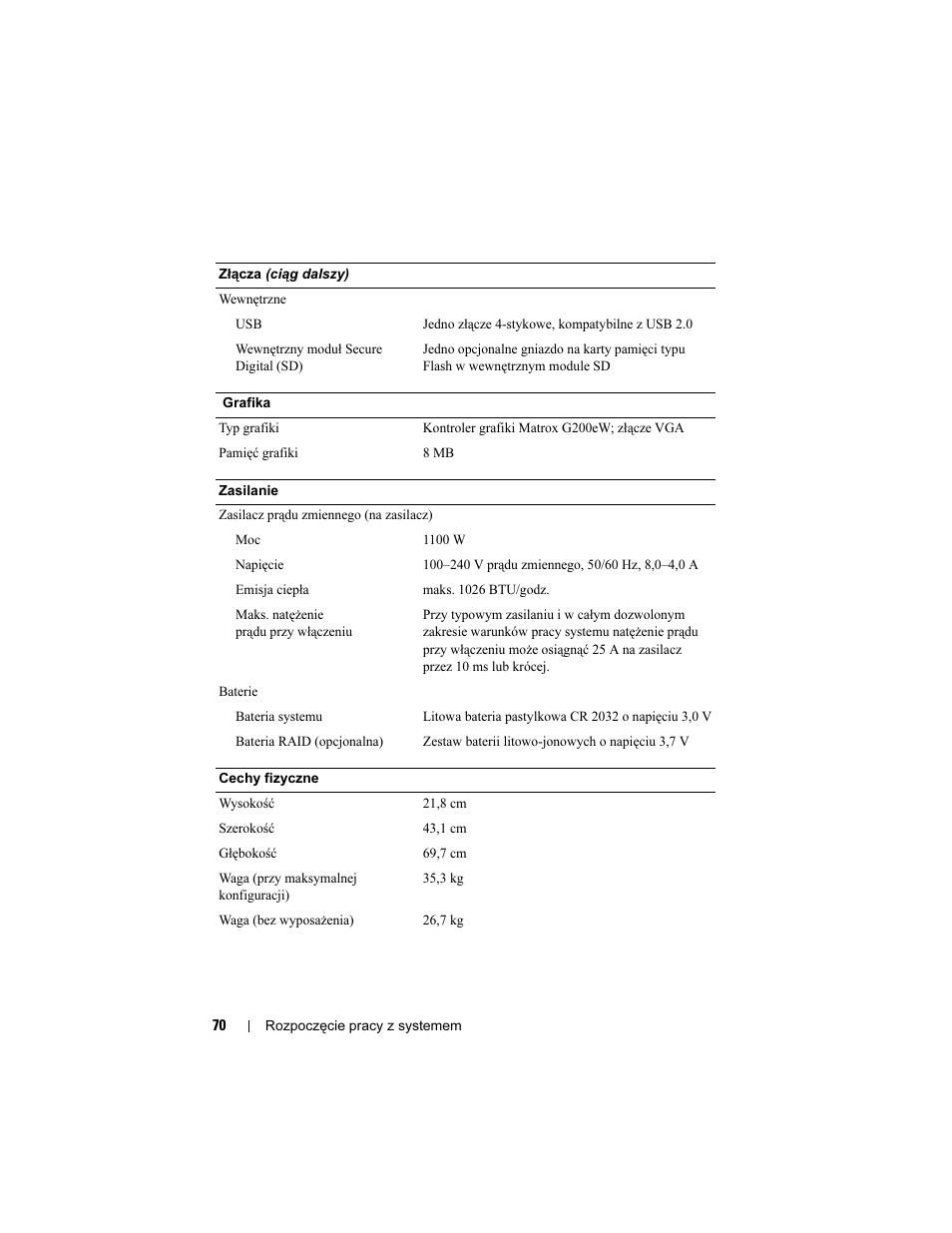 Dell PowerEdge T710 User Manual | Page 72 / 122