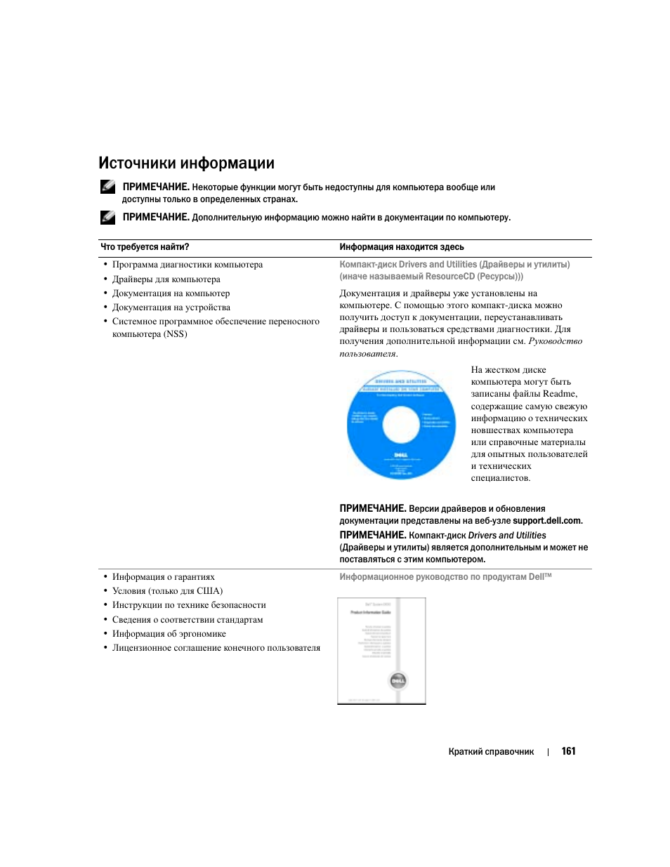 Источники информации | Dell Latitude D510 User Manual | Page 161 / 234