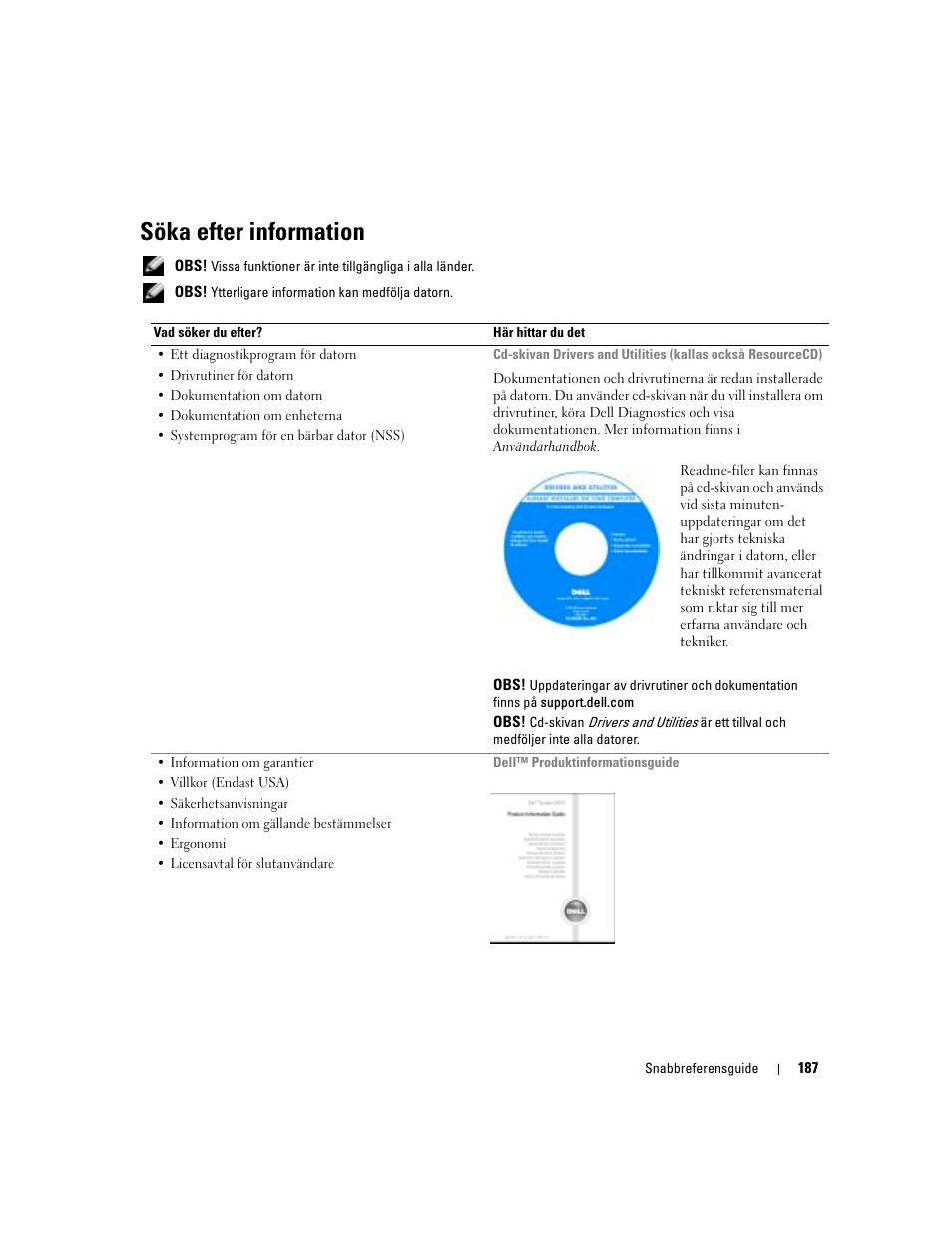 Söka efter information | Dell Latitude D510 User Manual | Page 187 / 234