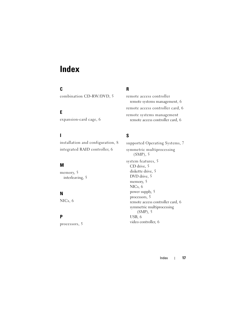 Index | Dell PowerVault DP600 User Manual | Page 19 / 180