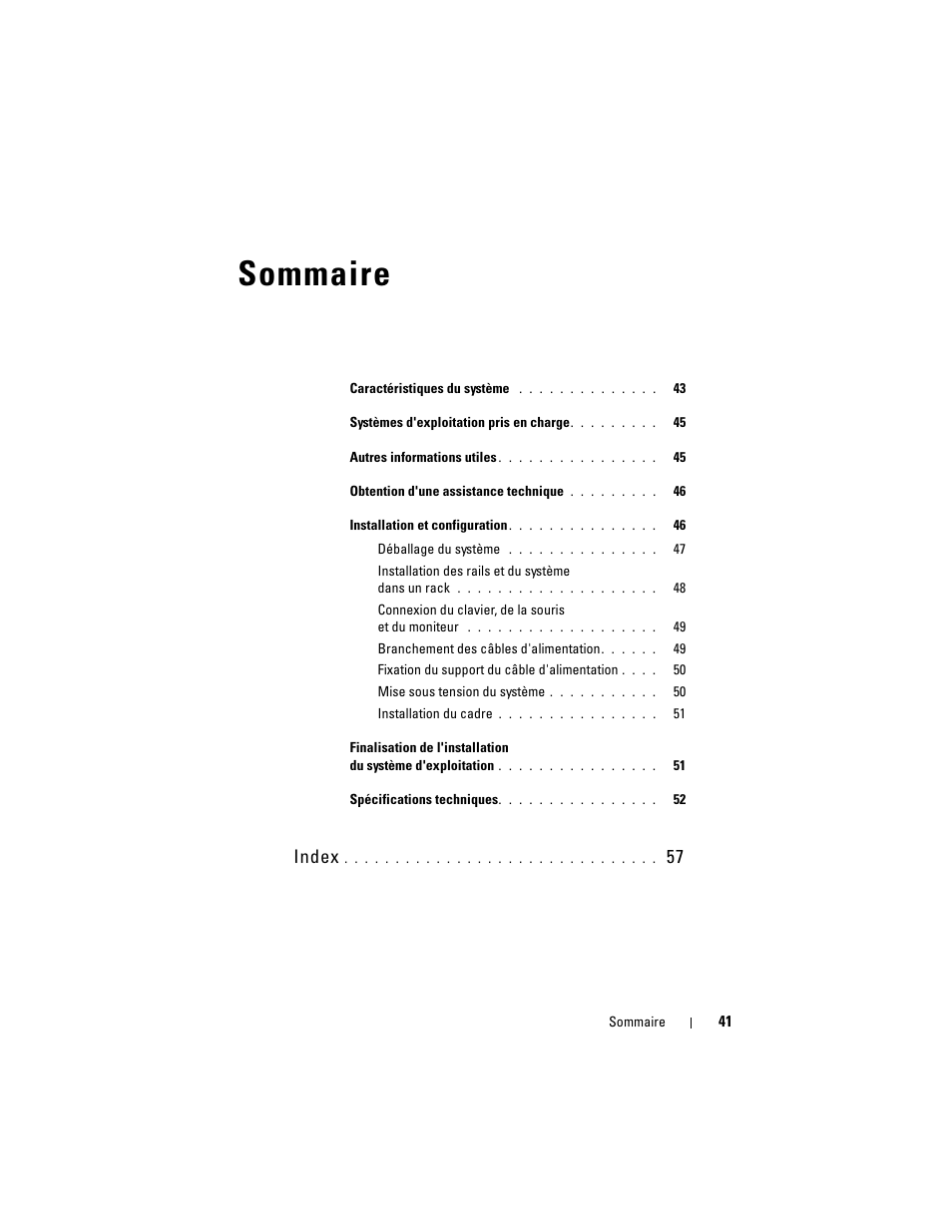 Sommaire, Index | Dell PowerVault DP600 User Manual | Page 43 / 180