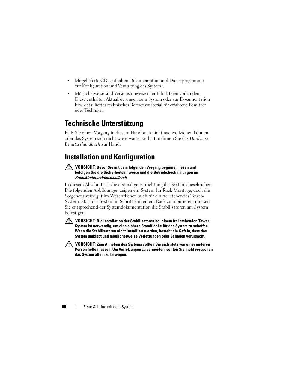 Technische unterstützung, Installation und konfiguration | Dell PowerVault DP600 User Manual | Page 68 / 180