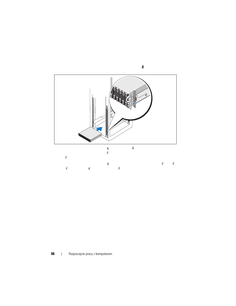Instalowanie prowadnic i komputera w stela¿u | Dell PowerVault MD1120 User Manual | Page 68 / 124