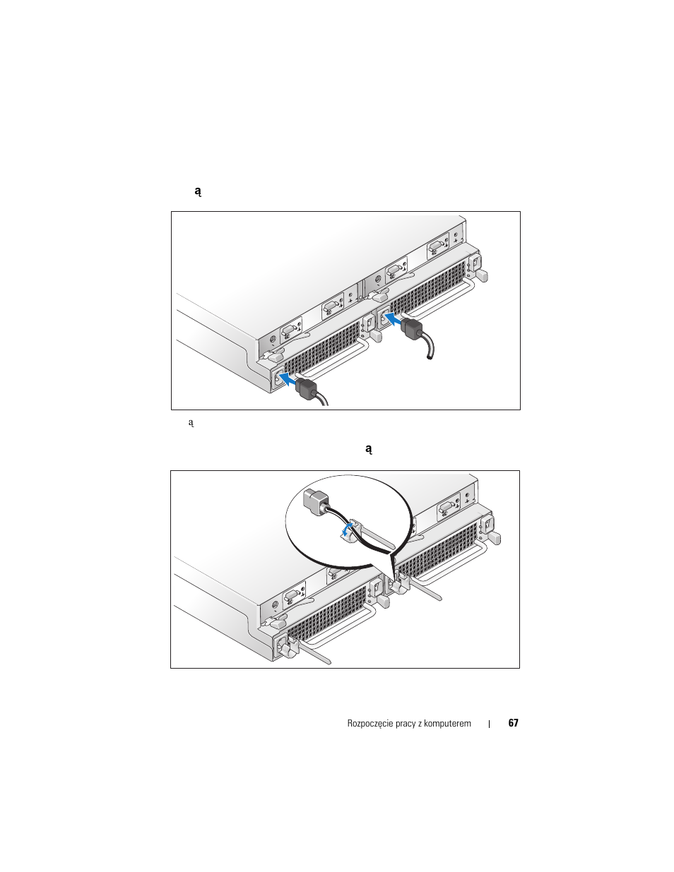 Podłączanie do zasilania | Dell PowerVault MD1120 User Manual | Page 69 / 124
