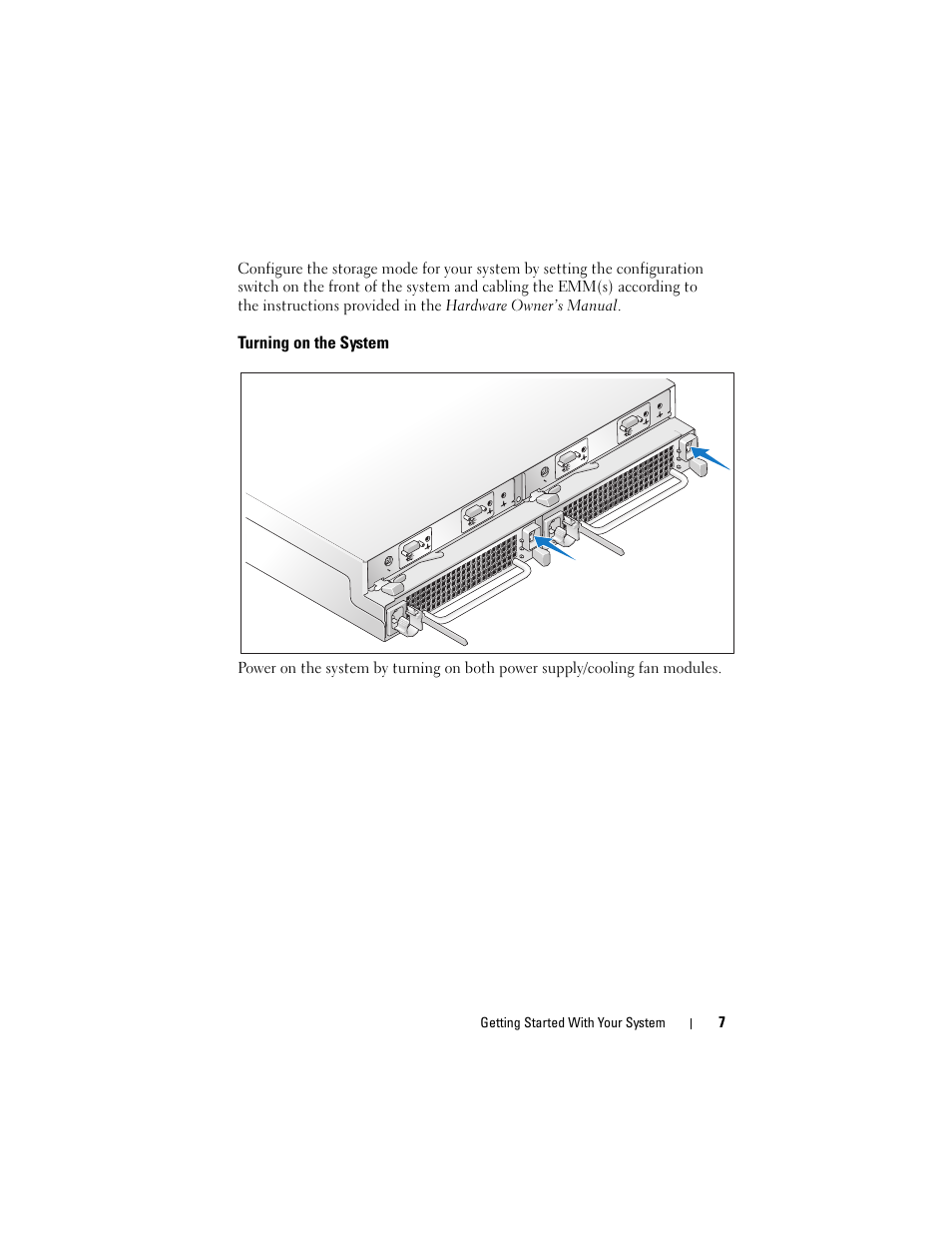 Turning on the system | Dell PowerVault MD1120 User Manual | Page 9 / 124