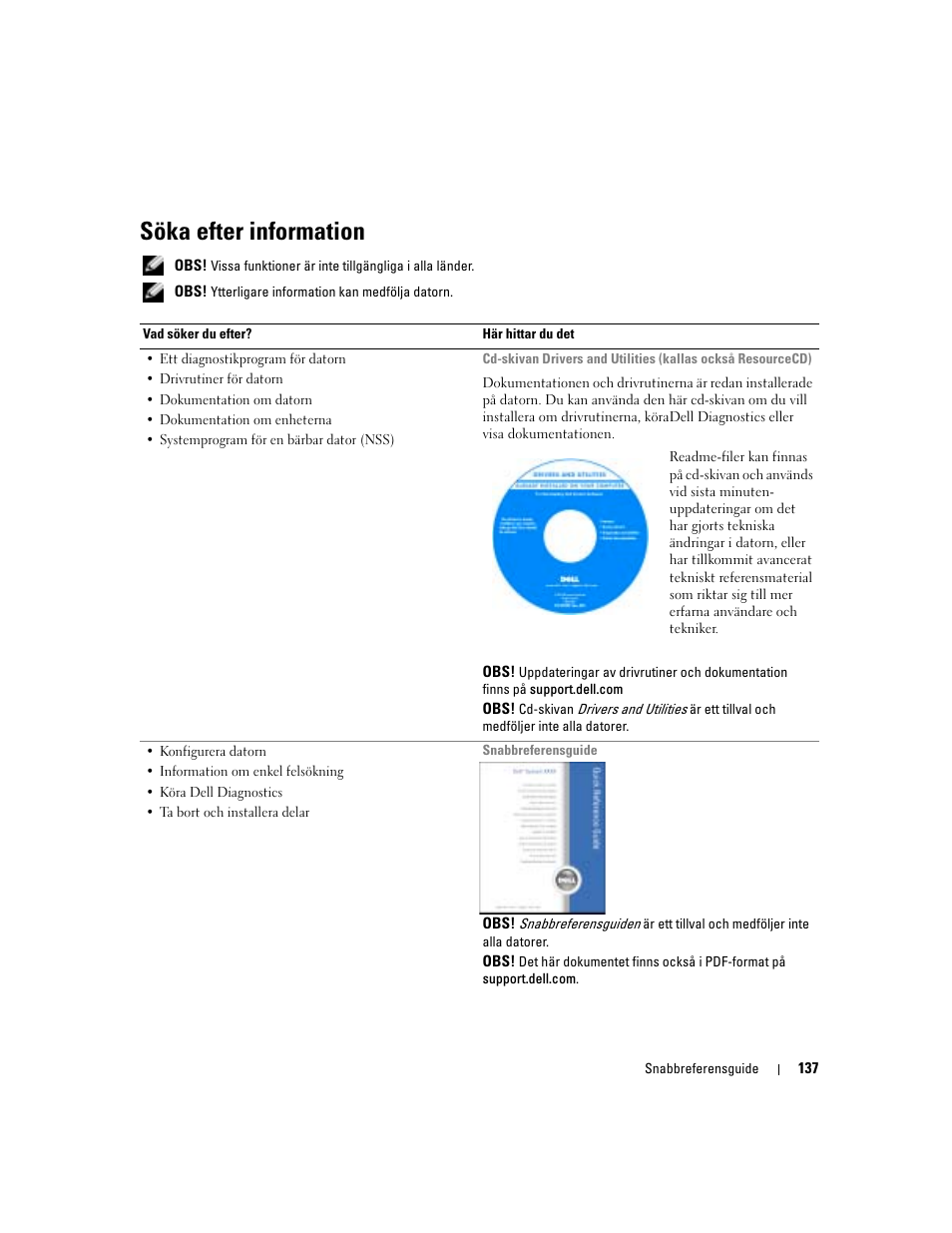 Söka efter information | Dell Latitude X1 User Manual | Page 137 / 176