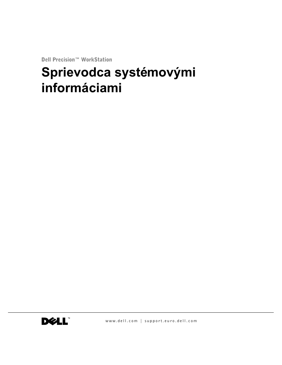 Sprievodca systémovými informáciami | Dell Precision 350 User Manual | Page 124 / 172