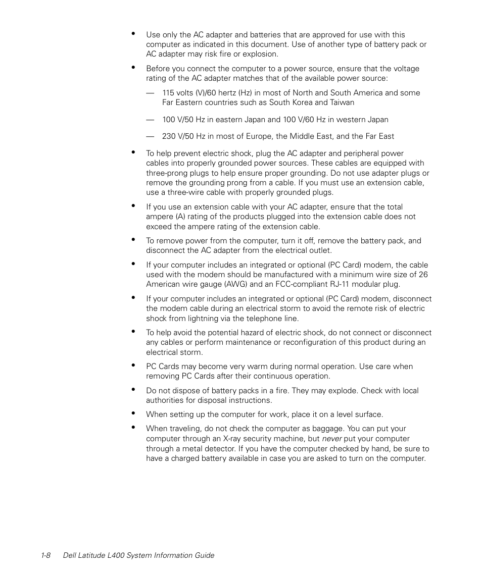 Dell Latitude L400 User Manual | Page 10 / 170