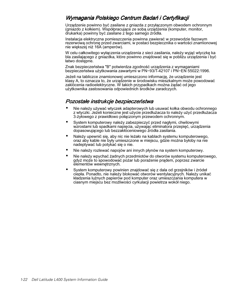 Dell Latitude L400 User Manual | Page 24 / 170
