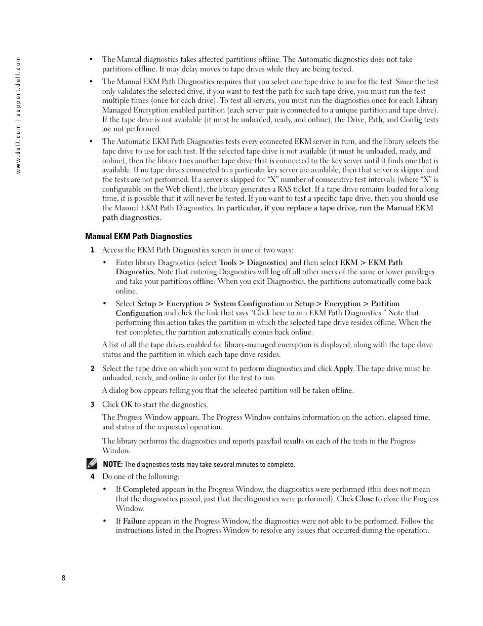 Manual ekm path diagnostics | Dell PowerVault ML6000 User Manual | Page 8 / 66