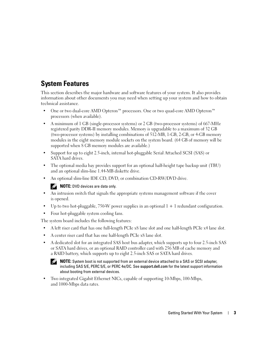 System features | Dell PowerEdge 2970 User Manual | Page 5 / 110