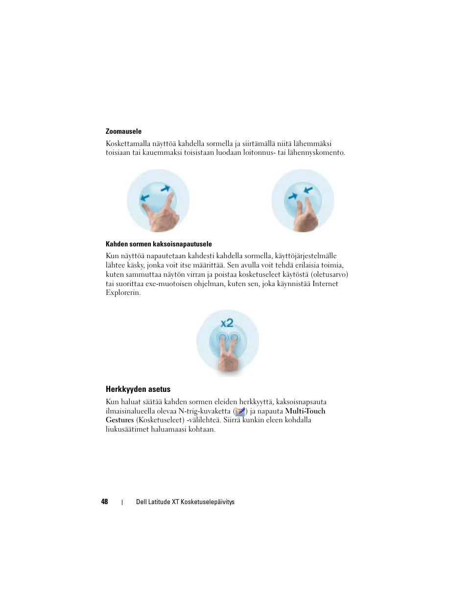 Herkkyyden asetus | Dell Latitude XT User Manual | Page 50 / 148