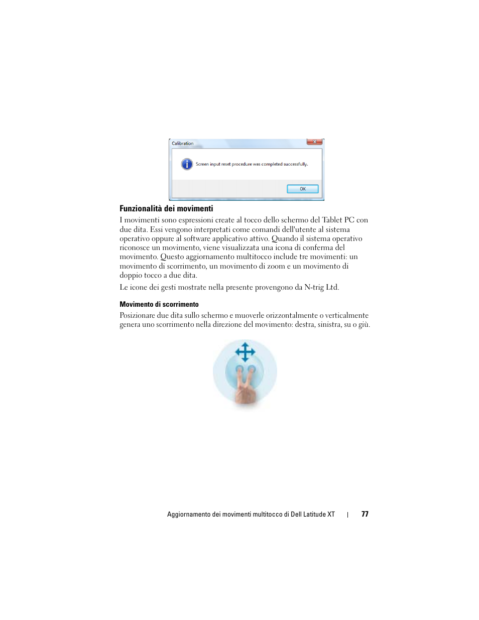 Funzionalità dei movimenti | Dell Latitude XT User Manual | Page 79 / 148