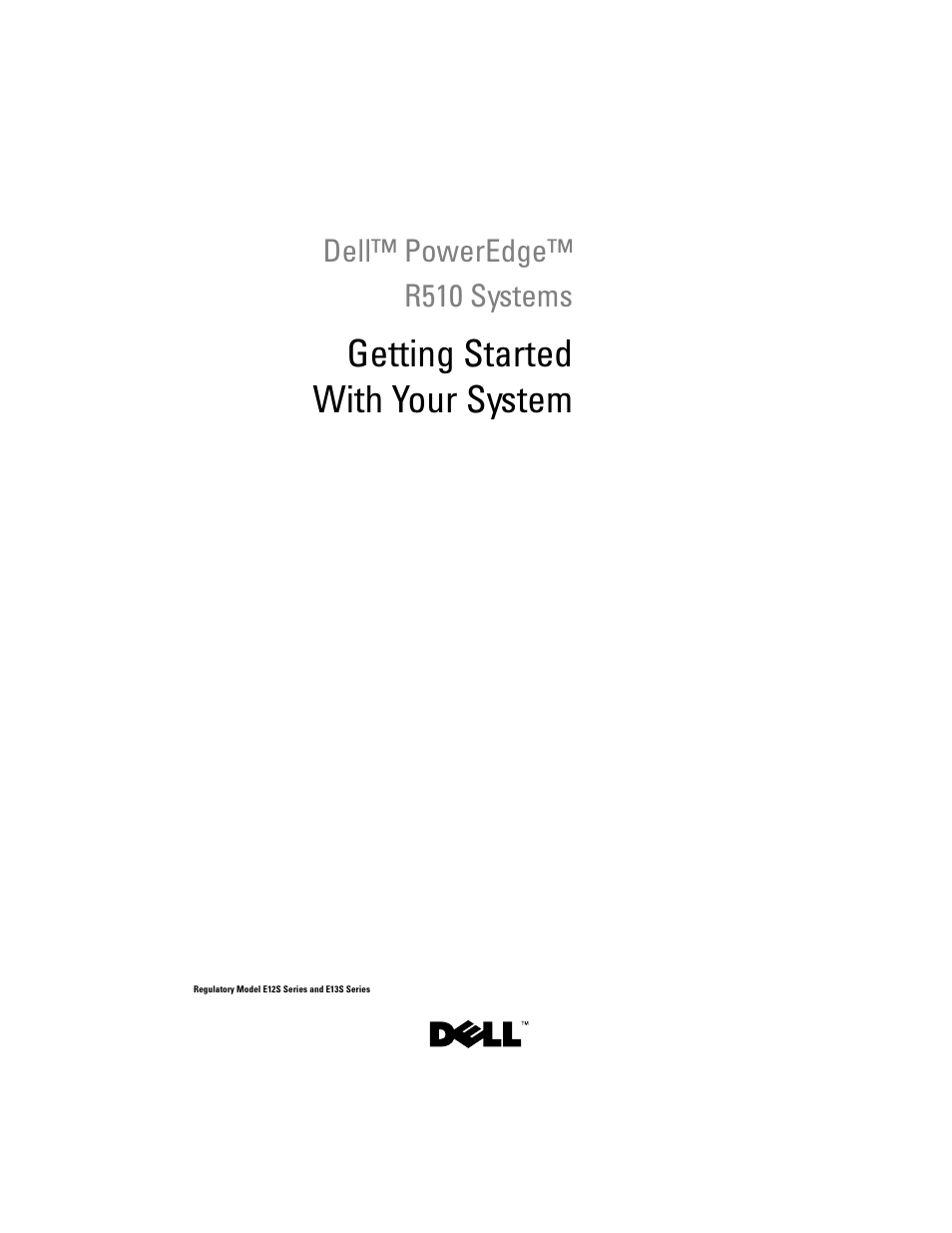 Dell™ poweredge™ r510 systems, Getting started with your system | Dell PowerEdge R510 User Manual | Page 3 / 58