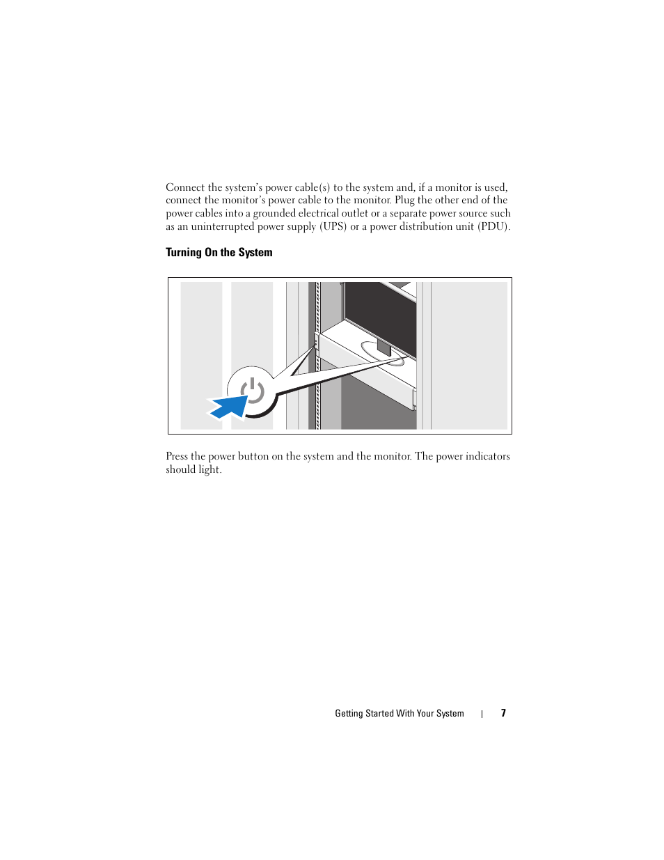 Turning on the system | Dell PowerEdge C2100 User Manual | Page 9 / 118