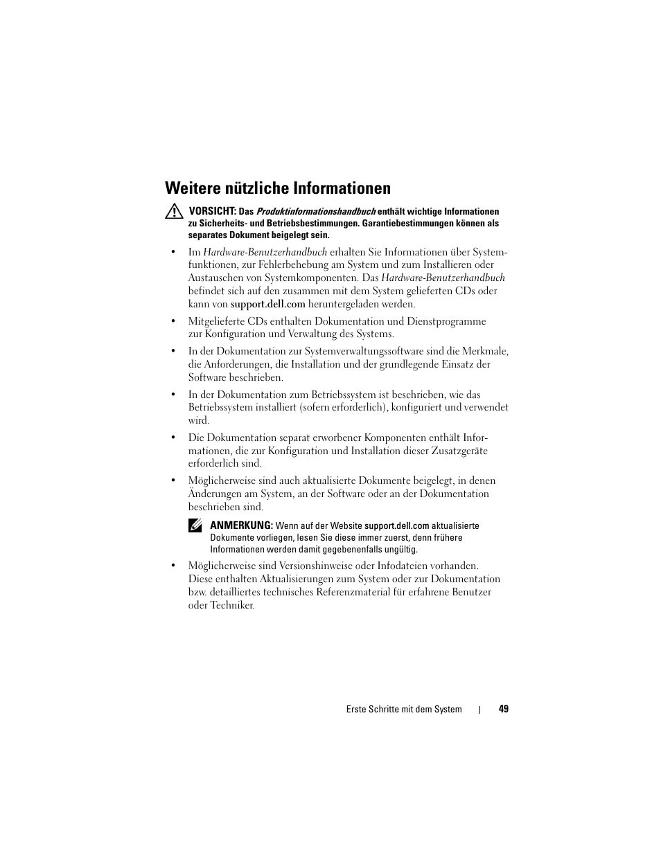 Weitere nützliche informationen | Dell PowerEdge T300 User Manual | Page 51 / 128