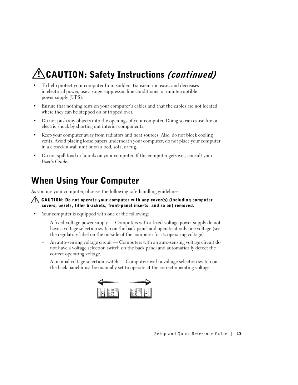 When using your computer | Dell OptiPlex GX270 User Manual | Page 14 / 238