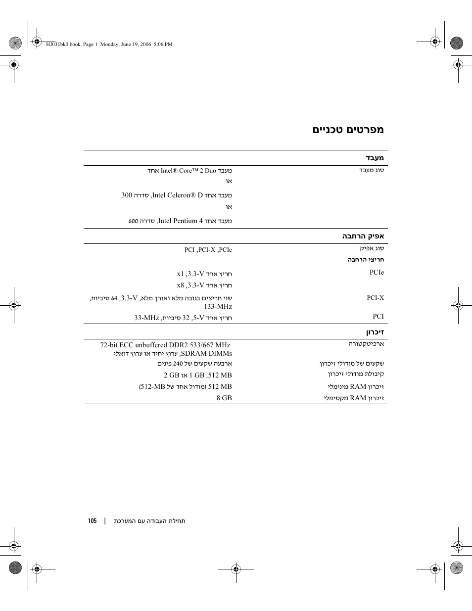 םיינכט םיטרפמ | Dell POWEREDGE 840 User Manual | Page 102 / 110