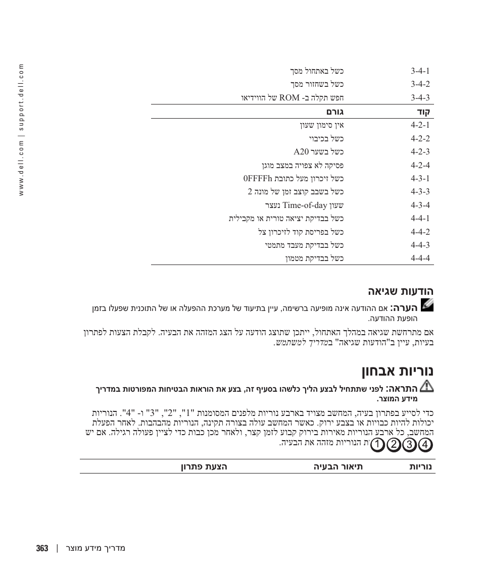 ןוחבא תוירונ, האיגש תועדוה | Dell Precision 380 User Manual | Page 336 / 372