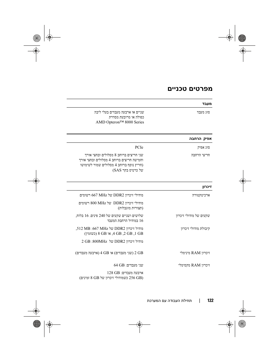 םיטרפמ םיינכט | Dell PowerEdge R905 User Manual | Page 119 / 128