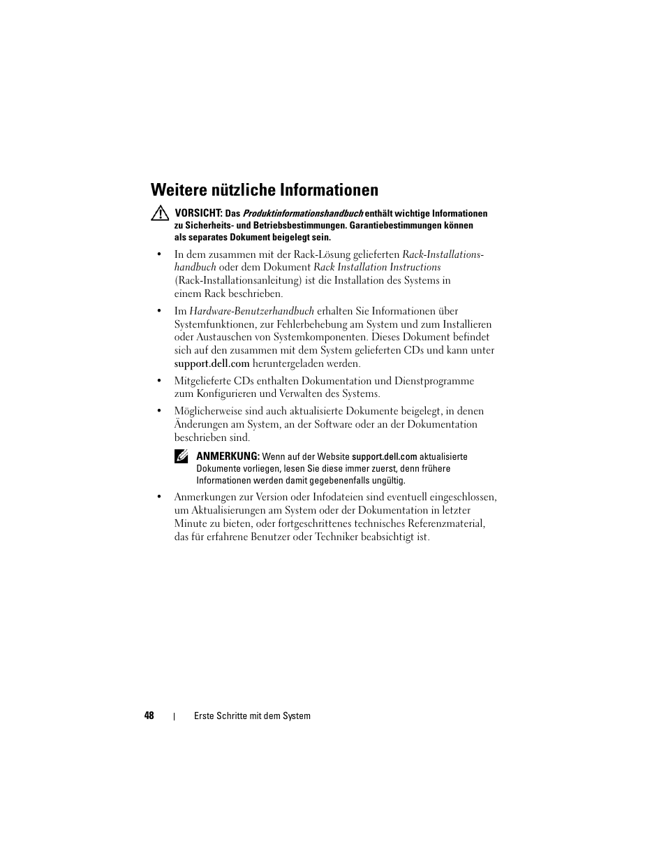 Weitere nützliche informationen | Dell PowerEdge R905 User Manual | Page 50 / 128