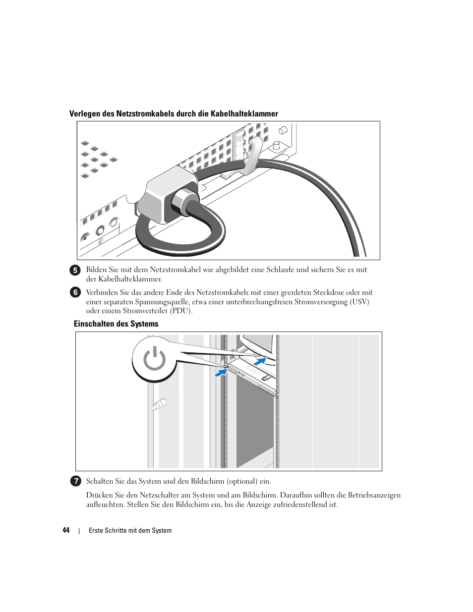 Einschalten des systems | Dell PowerEdge SC1435 User Manual | Page 46 / 110