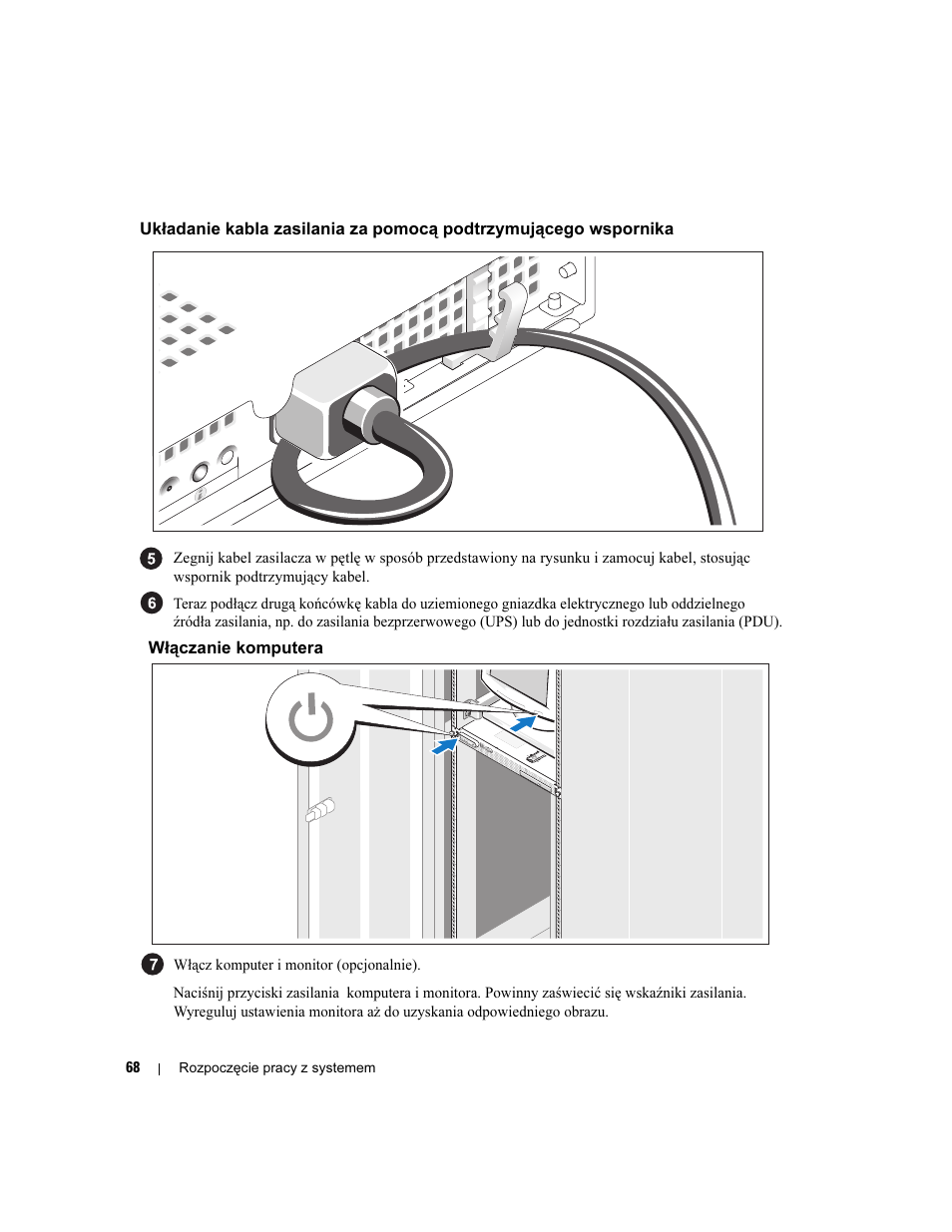 Włączanie komputera | Dell PowerEdge SC1435 User Manual | Page 70 / 110