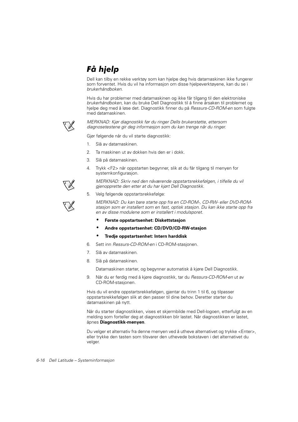 Få hjelp | Dell Latitude C800 User Manual | Page 109 / 215