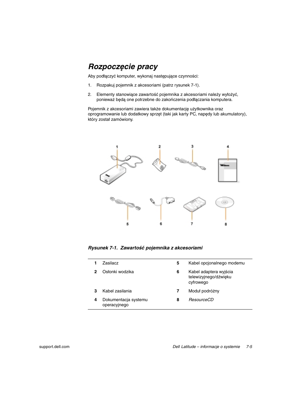 Rozpoczęcie pracy | Dell Latitude C800 User Manual | Page 116 / 215