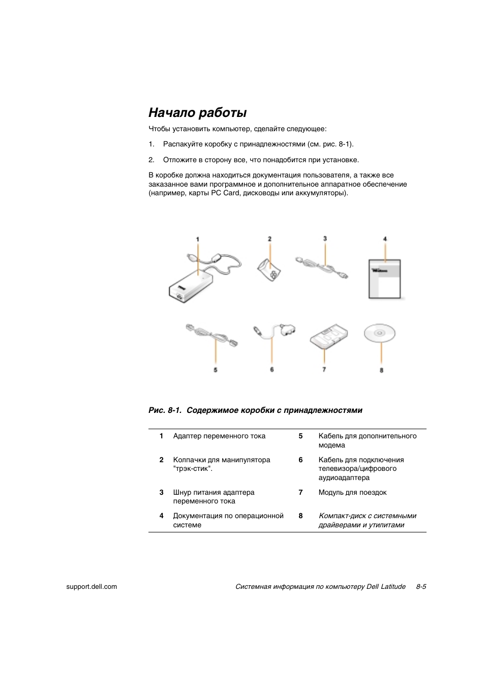 Начало работы, Н¸нфу пн¬уъ | Dell Latitude C800 User Manual | Page 134 / 215