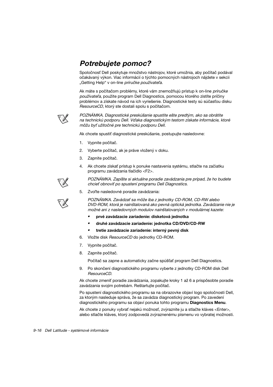 Potrebujete pomoc | Dell Latitude C800 User Manual | Page 163 / 215