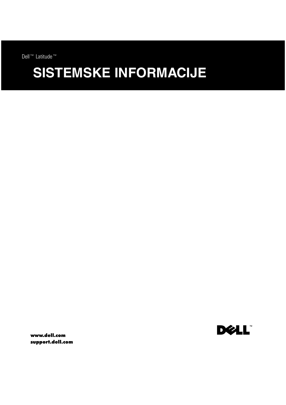 Sistemske informacije | Dell Latitude C800 User Manual | Page 164 / 215