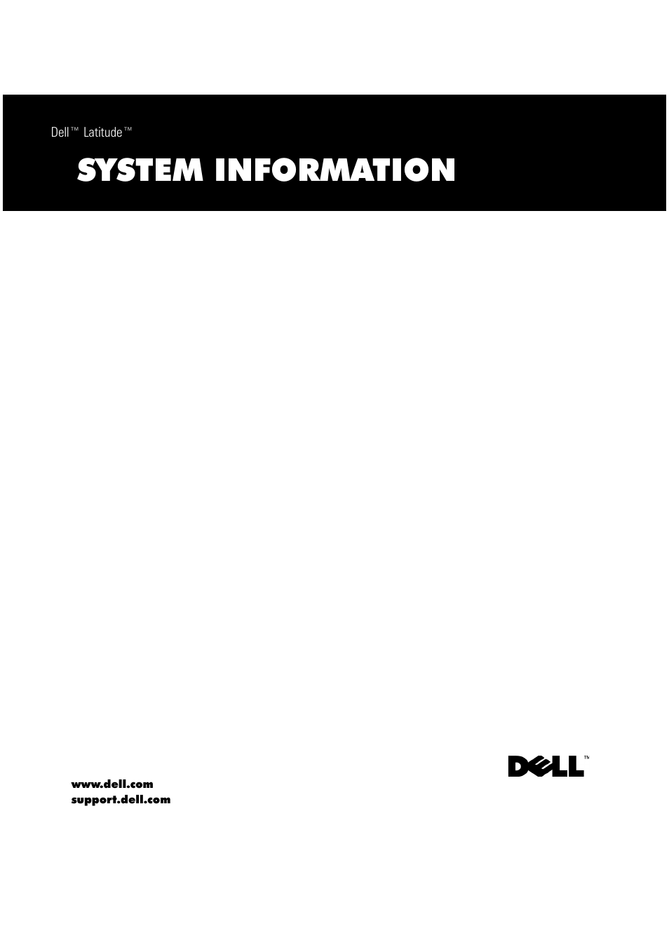 System information | Dell Latitude C800 User Manual | Page 2 / 215