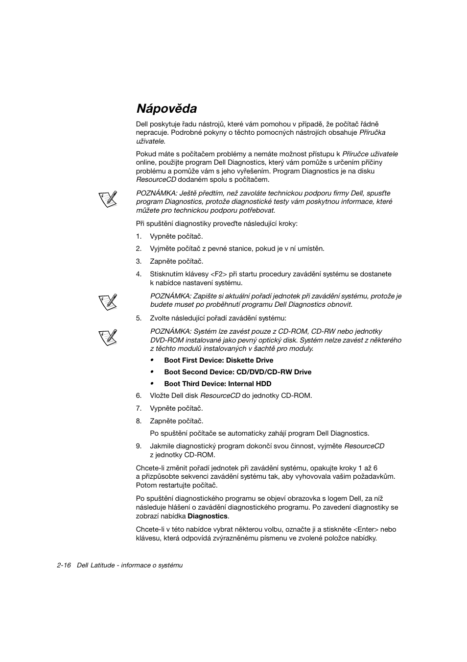 Nápověda | Dell Latitude C800 User Manual | Page 37 / 215