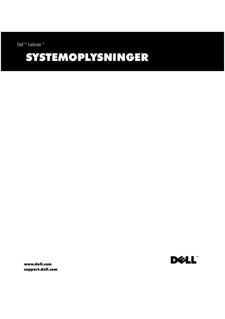 Systemoplysninger | Dell Latitude C800 User Manual | Page 38 / 215